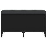 vidaXL Opbergbank - 82x42x45 cm - Bewerkt Hout Zwart - 59% Korting!