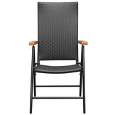 VidaXL Tuinstoelen Stapelbaar Poly Rattan Zwart - 51% Korting!