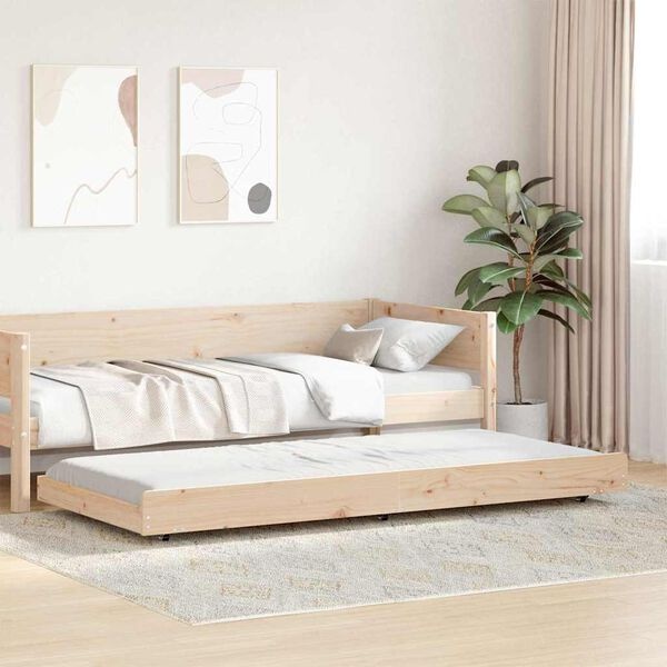 vidaXL Bedframe Grenenhout Bruin 90x200cm - 56% Korting!