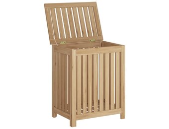 VidaXL Wasmand Massief Teakhout (50x35x60cm) - 77% Korting!