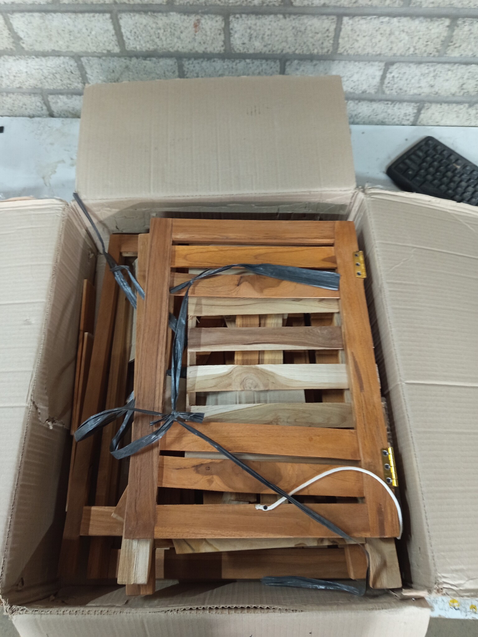 VidaXL Wasmand Massief Teakhout (50x35x60cm) - 77% Korting!