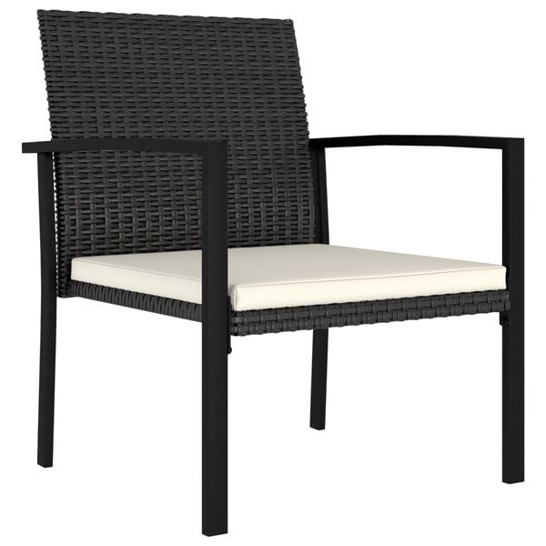 vidaXL Tuinstoelen 2 st poly rattan zwart - 47% Korting!