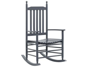 VidaXL Schommelstoel Populier Grijs - 48% Korting