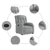 vidaXL Fauteuil Lichtgrijs - 53% Korting - Verstelbaar