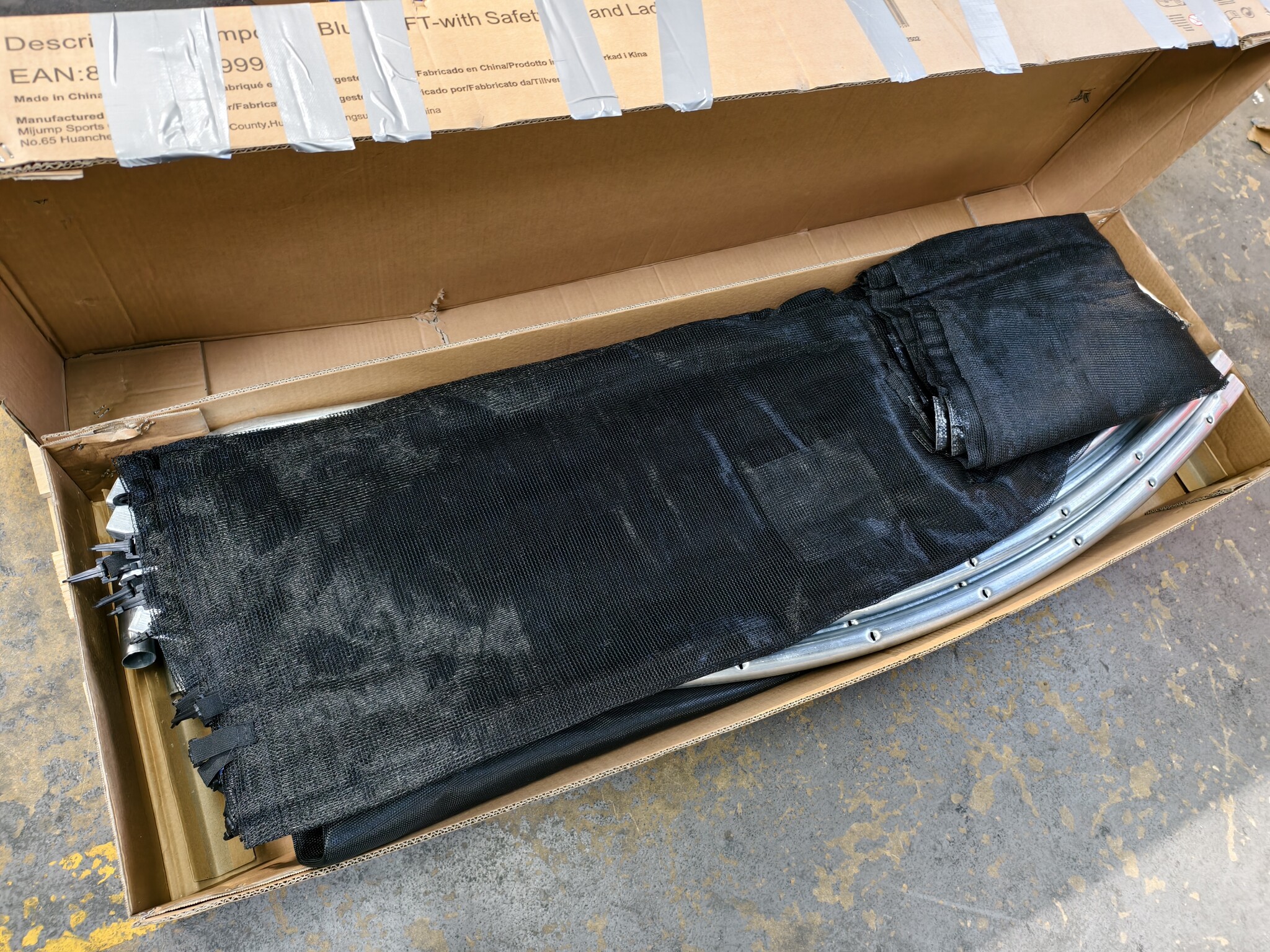 Trampoline 305 cm met Net & Ladder - Blauw - 54% Korting!