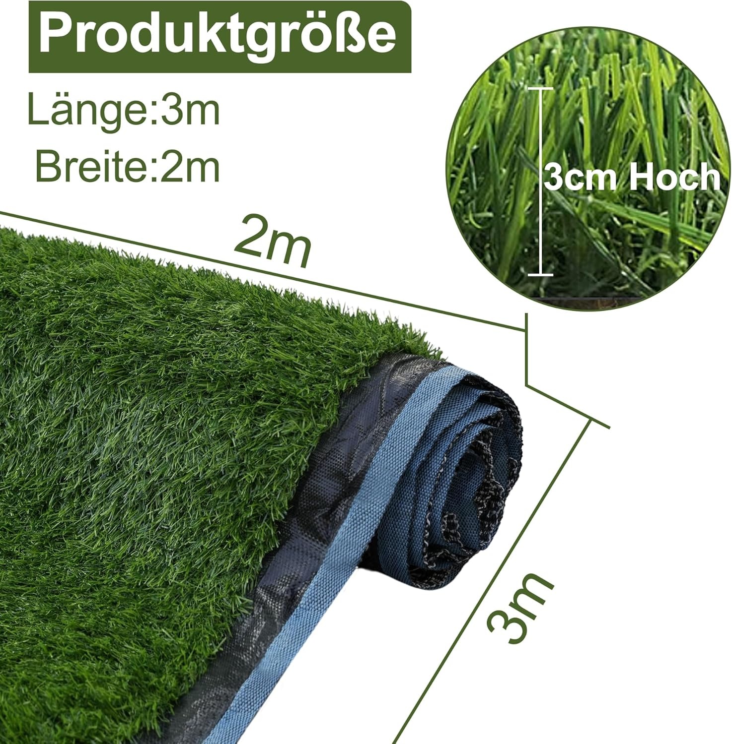 Kunstgras Nisorpa 2x3m - 28% Korting - Zacht & Waterdoorlatend