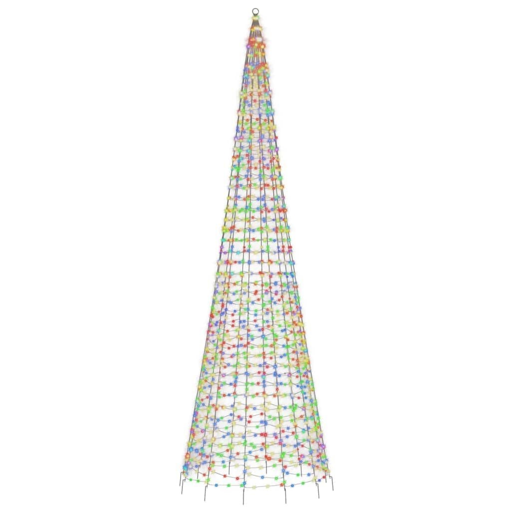 vidaXL LED Kerstboom Vlaggenmast 500cm 1534 LEDs - 56% Korting!