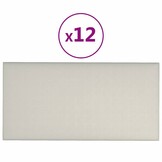 vidaXL Wandpanelen 12 st 2,16 m² 60x30 cm fluweel crèmekleurig