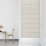 vidaXL Wandpanelen 12 st 2,16 m² 60x30 cm fluweel crèmekleurig