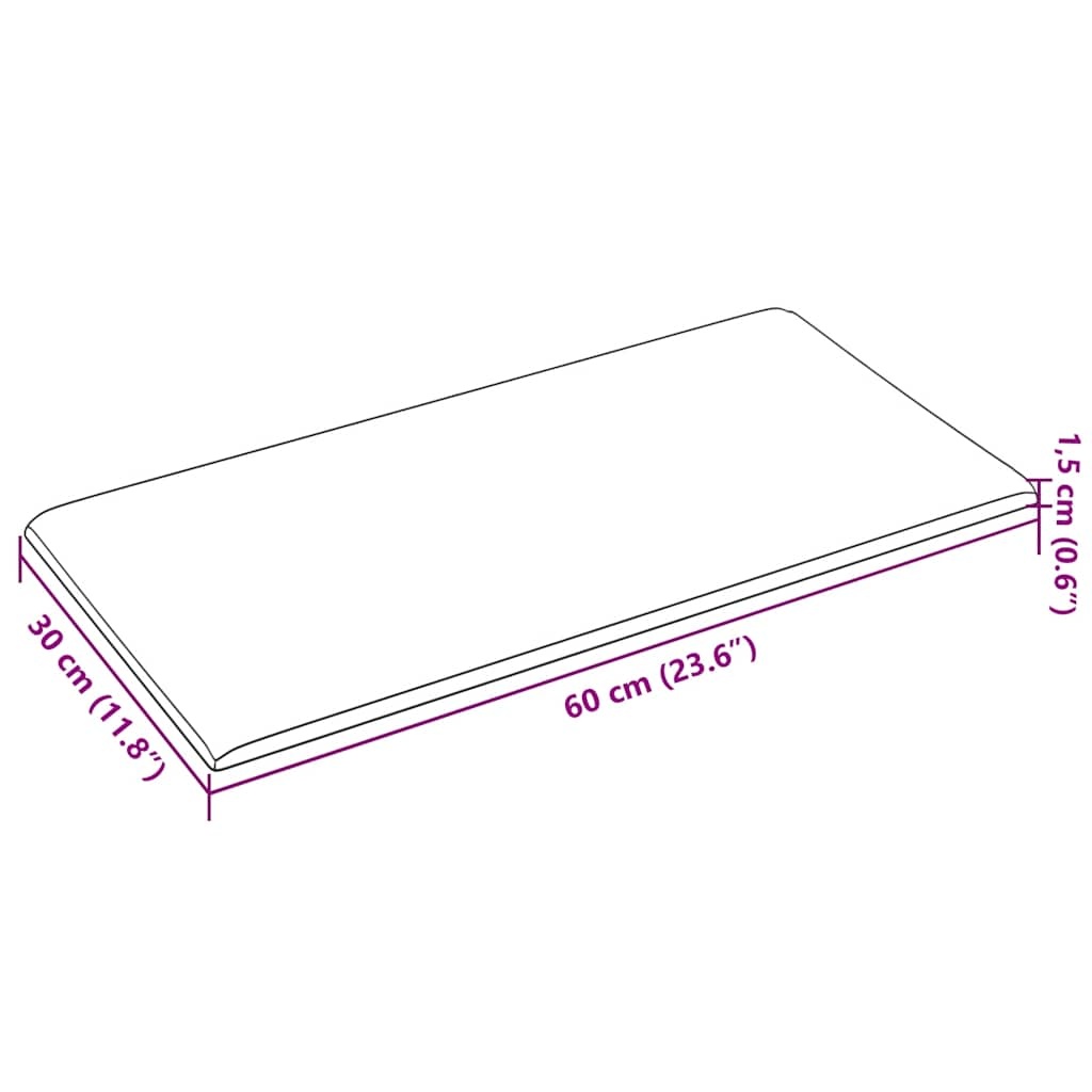vidaXL Wandpanelen 12 st 2,16 m² 60x30 cm fluweel crèmekleurig