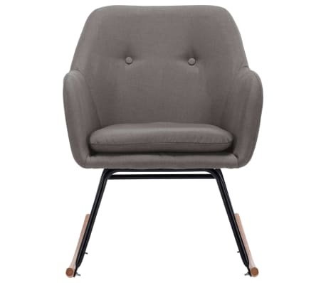 vidaXL Schommelstoel stof lichtgrijs