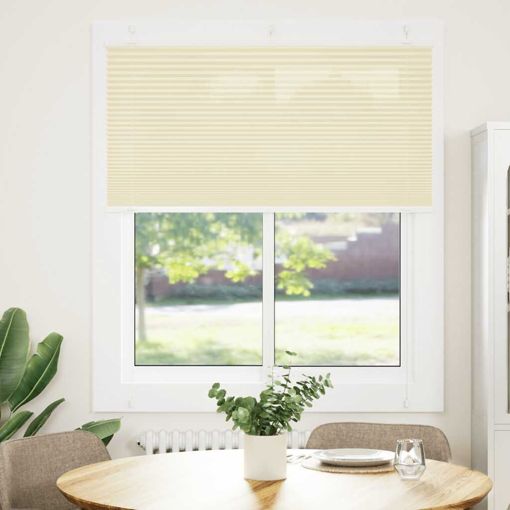 vidaXL Plissé Gordijn Crème (120x100cm) - 27% Korting
