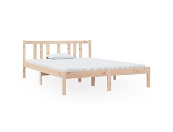 vidaXL Massief Houten Bedframe 135x190cm - 40% Korting!