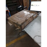 vidaXL Tuintafel Staal & Glas Grijs/Zwart - 55% Korting