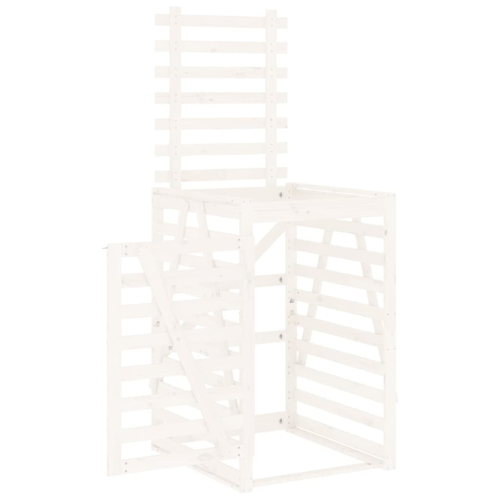 vidaXL Containerberging Grenenhout Wit - 61% Korting
