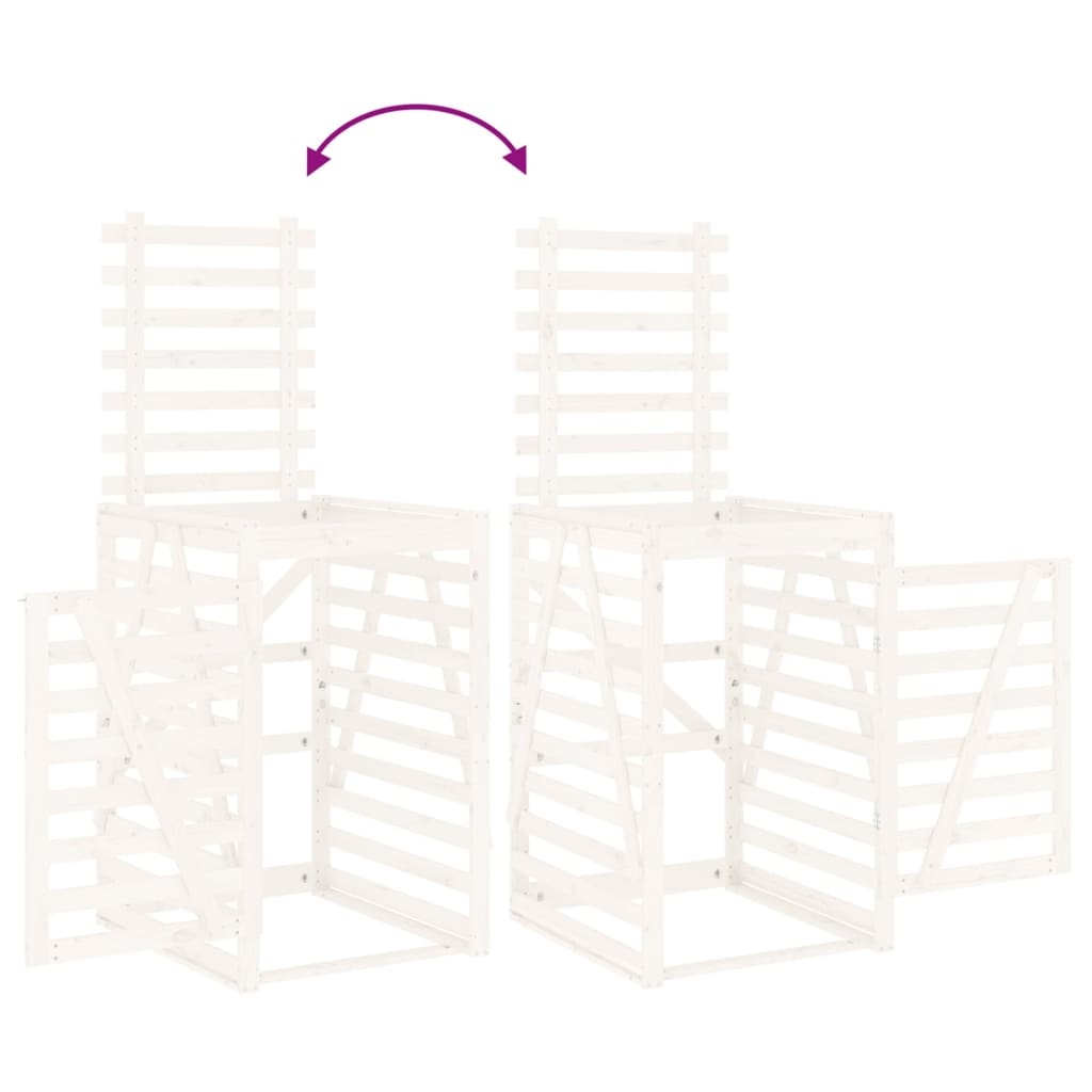vidaXL Containerberging Grenenhout Wit - 61% Korting