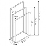 Handdoekenrek Badkamer 3 Armen Zwart - 60% Korting