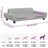 vidaXL Hondenmand Fluweel Lichtgrijs 100cm - 34% Korting!