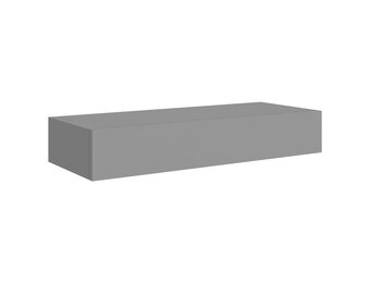 vidaXL Wandschap met Lade - Grijs (60x23,5x10 cm) - 49% Korting