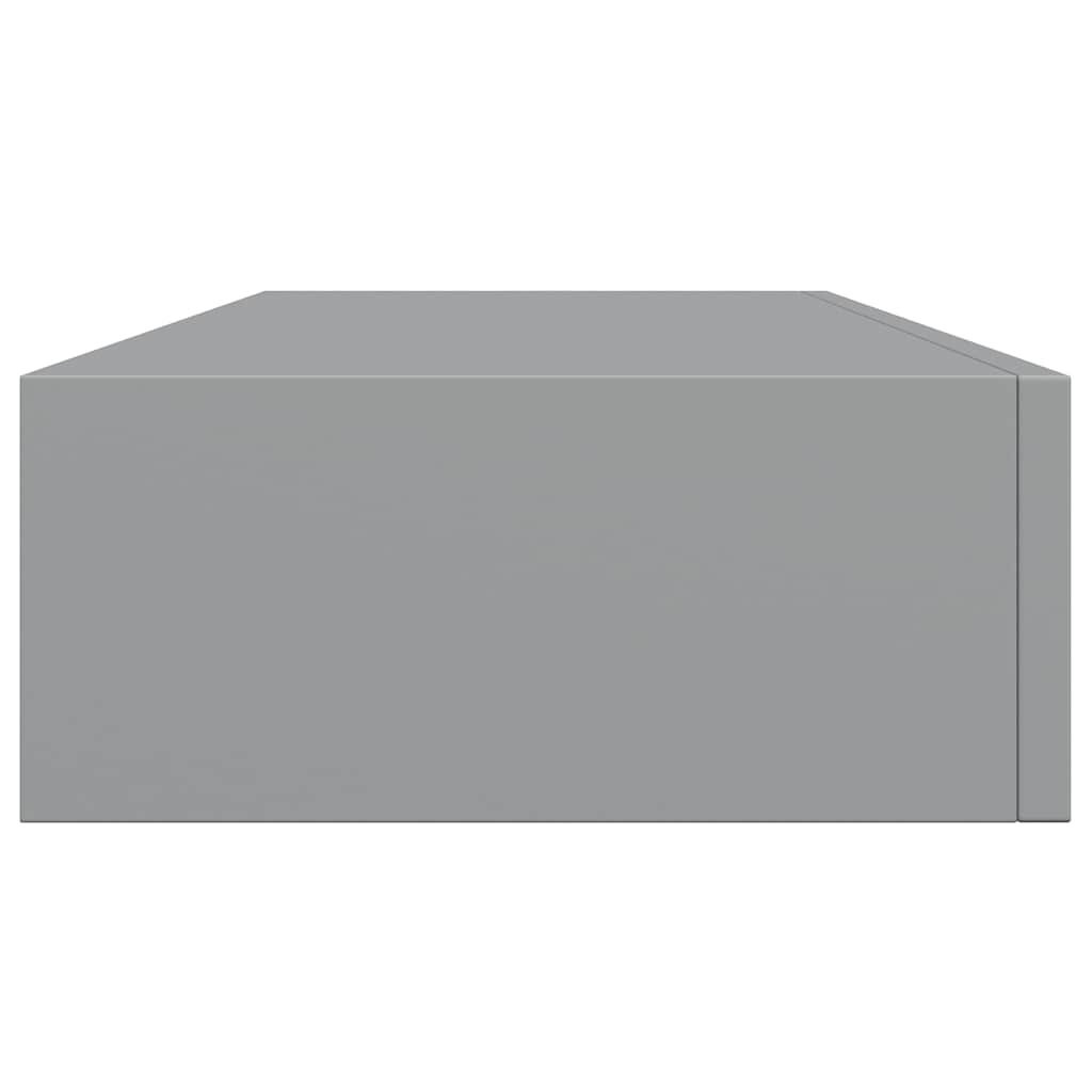 vidaXL Wandschap met Lade - Grijs (60x23,5x10 cm) - 49% Korting
