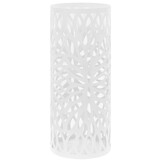 vidaXL Parapluhouder Bladeren Staal Wit - 73% Korting!