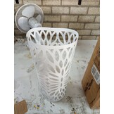 vidaXL Parapluhouder Bladeren Staal Wit - 73% Korting!