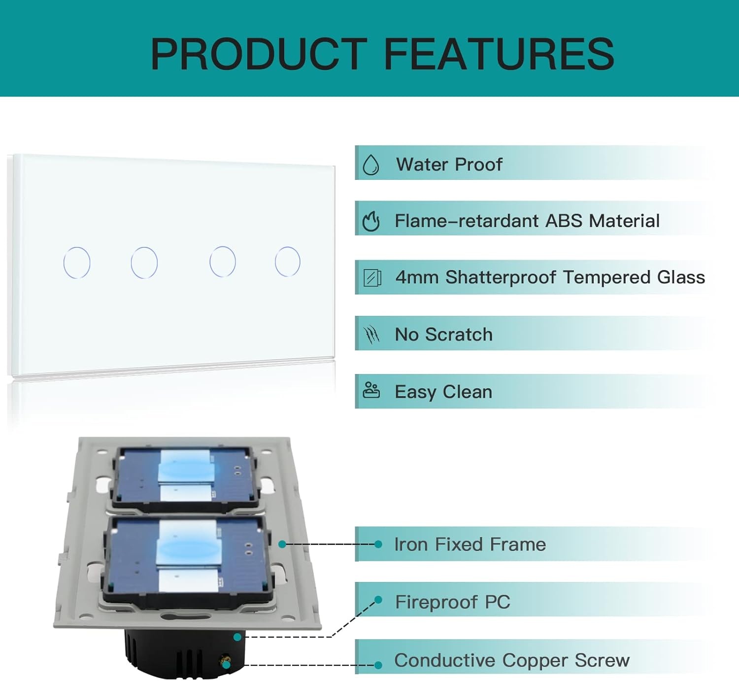 BSEED Slimme Dubbele Wi-Fi Schakelaar - 59% Korting