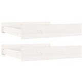 vidaXL Bedlades Grenenhout (2 st.) - Wit - 72% Korting!