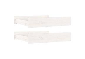 vidaXL Bedlades Grenenhout (2 st.) - Wit - 72% Korting!