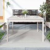 vidaXL Tuintafel Grenenhout Wit - 54% Korting!