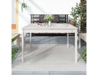 vidaXL Tuintafel Grenenhout Wit - 54% Korting!