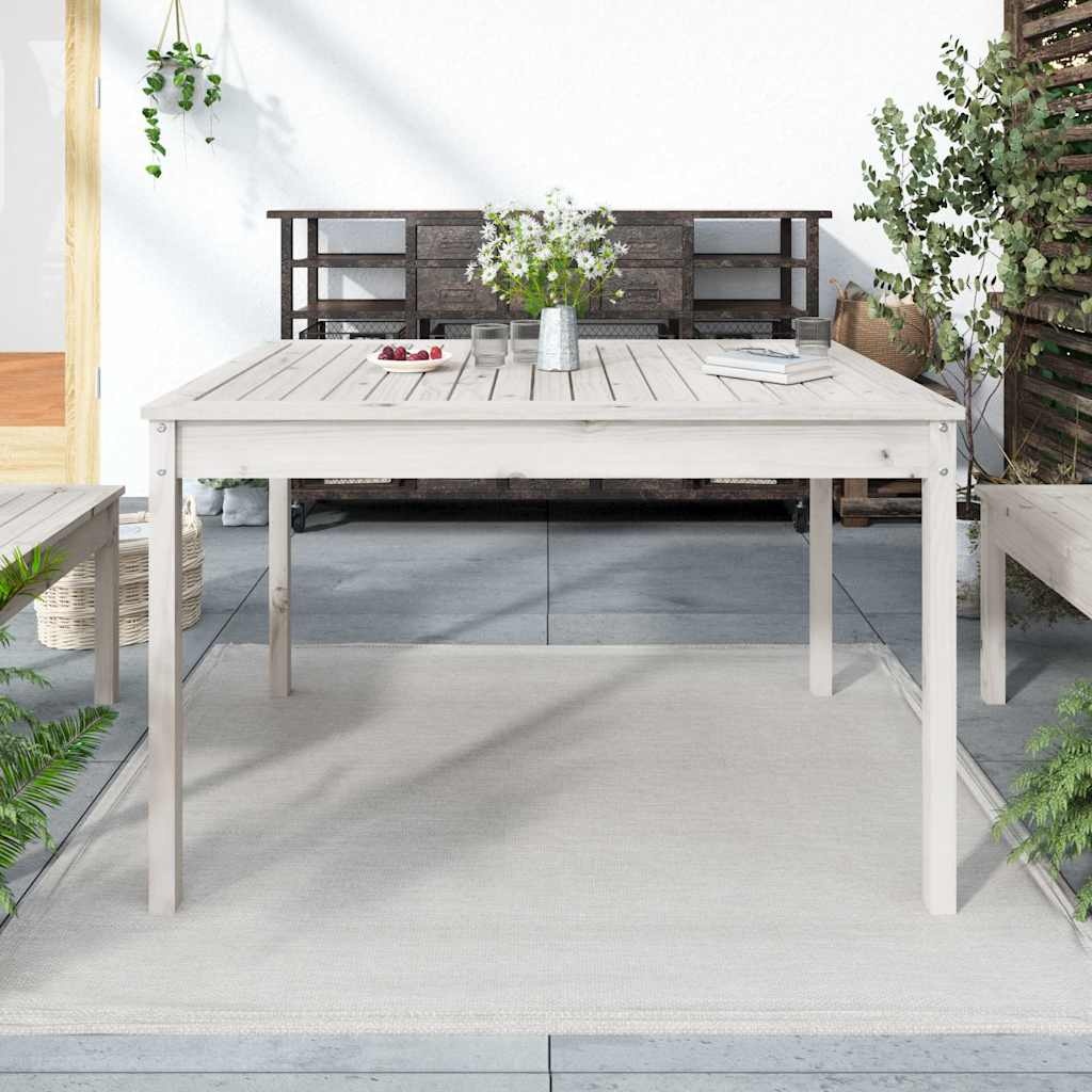 vidaXL Tuintafel Grenenhout Wit - 54% Korting!