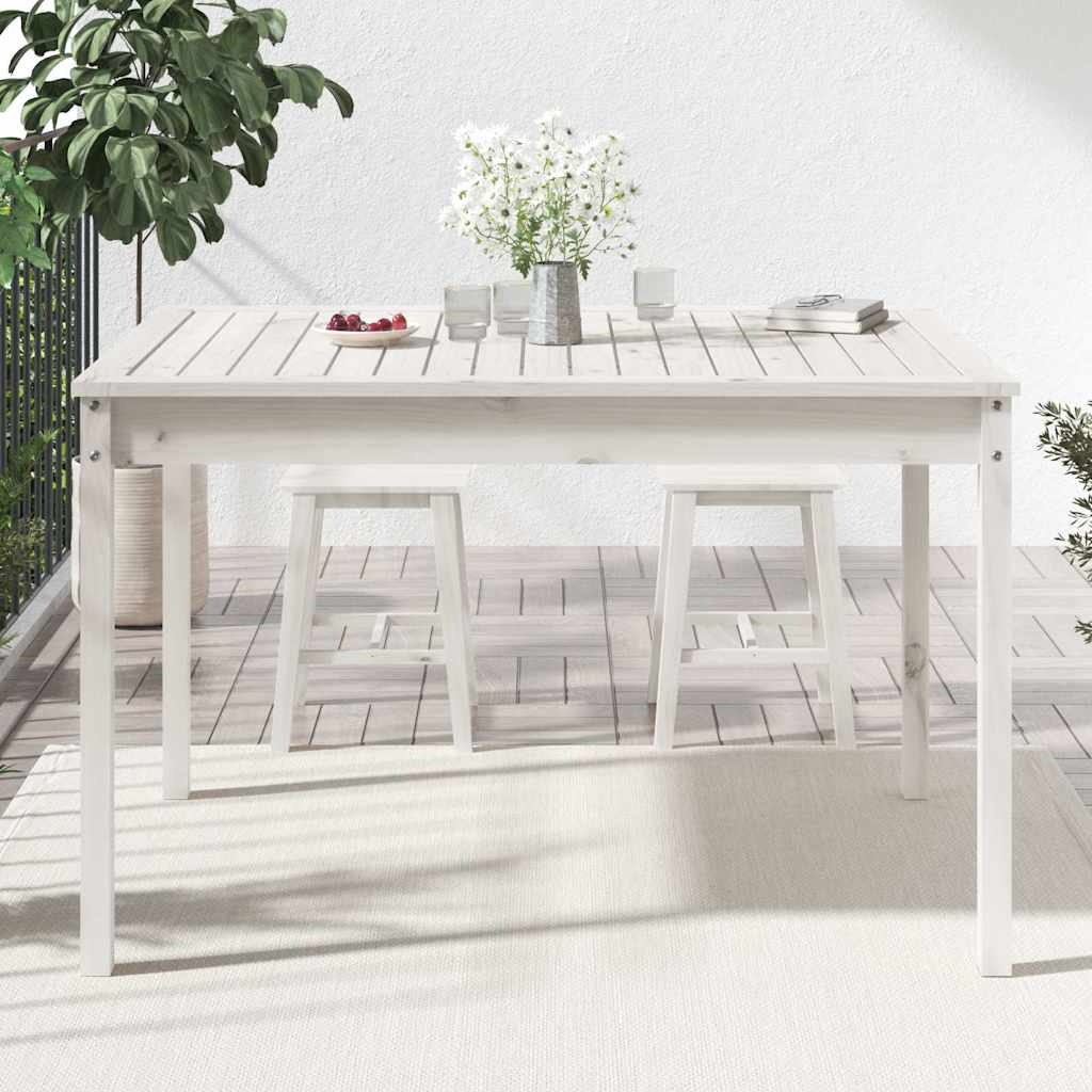 vidaXL Tuintafel Grenenhout Wit - 54% Korting!