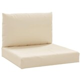 vidaXL Palletkussens Set (2 Stuks) Beige - Nu 60% Korting!
