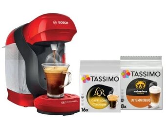 Bosch Tassimo Style T11 Koffiemachine Rood - 52% Korting + Gratis Capsules