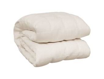 vidaXL Verzwaringsdeken 135x200 cm 6 kg stof lichtcrèmekleurig