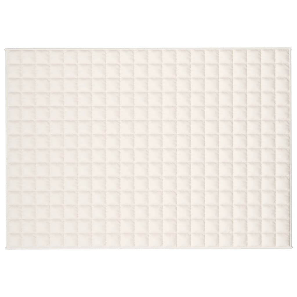vidaXL Verzwaringsdeken 135x200 cm 6 kg stof lichtcrèmekleurig