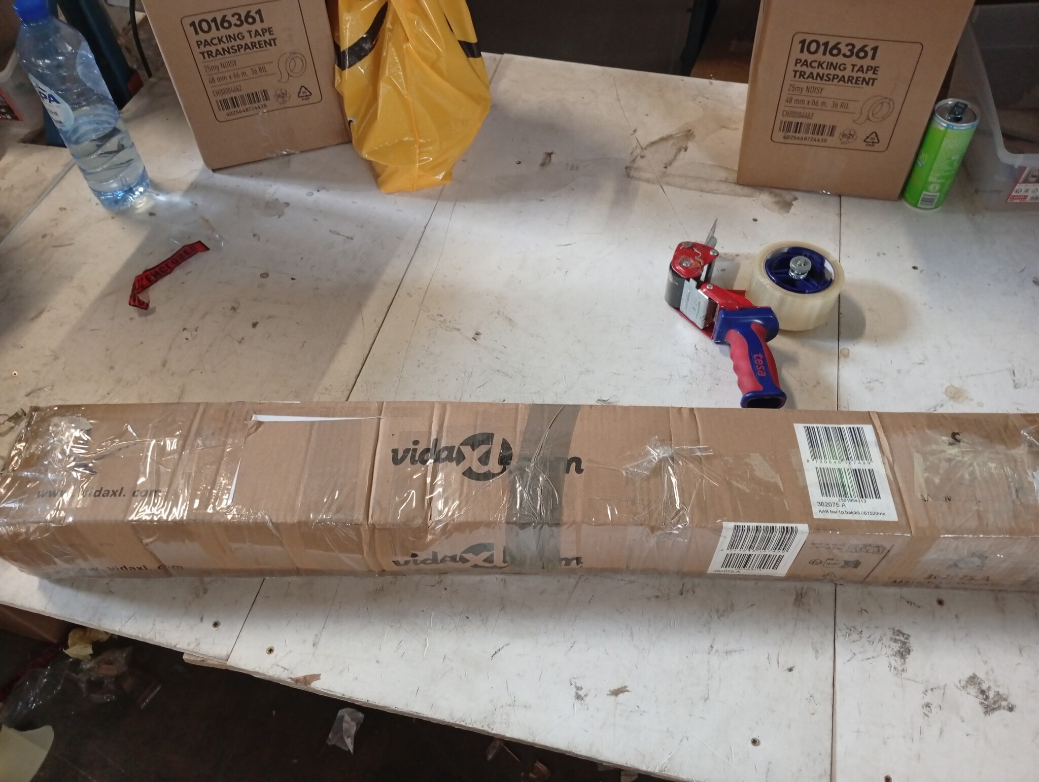 VidaXL Rolgordijn Buiten - 160x250 cm Blauw/Wit - 62% Korting