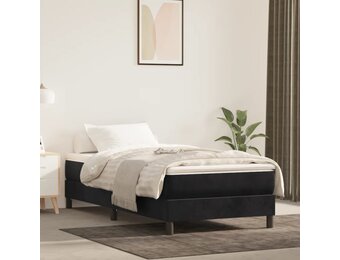 vidaXL Pocketveringmatras 100x200x20 cm fluweel zwart