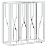 vidaXL Wandtafel 70x30x70 cm roestvrij staal en glas