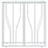 vidaXL Wandtafel 70x30x70 cm roestvrij staal en glas