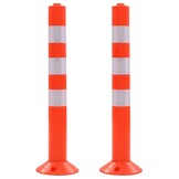 vidaXL Verkeerspalen 75 cm kunststof 2 st