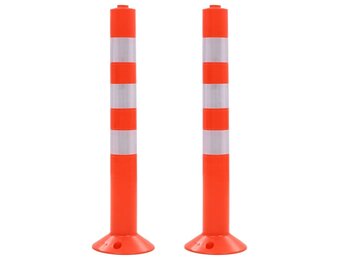 vidaXL Verkeerspalen 75 cm kunststof 2 st