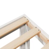 vidaXL Bedframe zonder matras massief grenenhout wit 160x200 cm