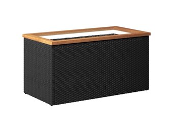 vidaXL Plantenbak 80x40x40 cm poly rattan zwart