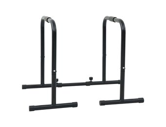 vidaXL Dip Bar Zwart 116 x 66 x 74.5 cm Poedergecoat staal