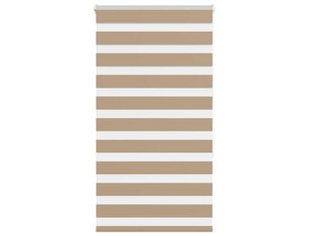 vidaXL Zebra Blind 90x150 cm stofbreedte 85,9 cm polyester zandbruin