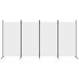 vidaXL Kamerscherm met 4 panelen 346x180 cm stof wit
