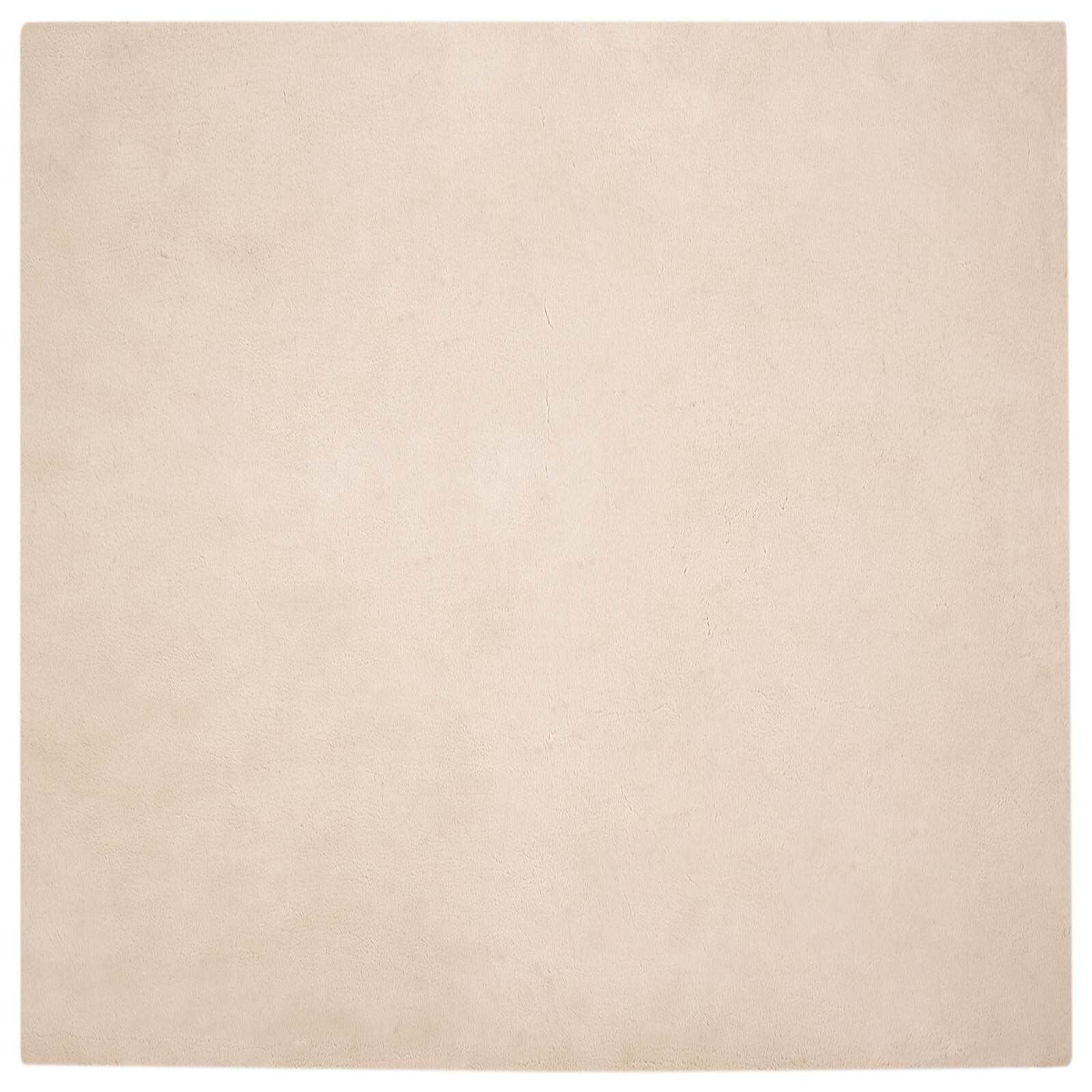 vidaXL Nep Konijnenbont Tapijt Taupe 200 x 200 cm Polyester