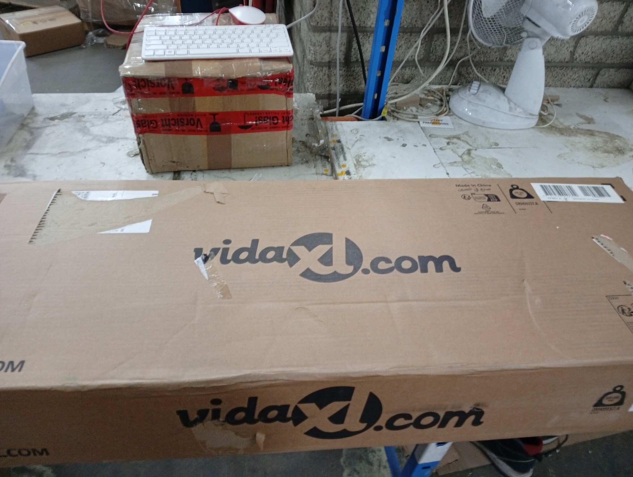 vidaXL Bedframe met Hoofdbord Betongrijs (75x190 cm) - 53% Korting!